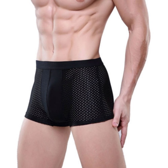 Silky Black Breathable Lightweight Boxer Briefs - Picture 2 of 6